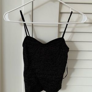 black sparkly cami